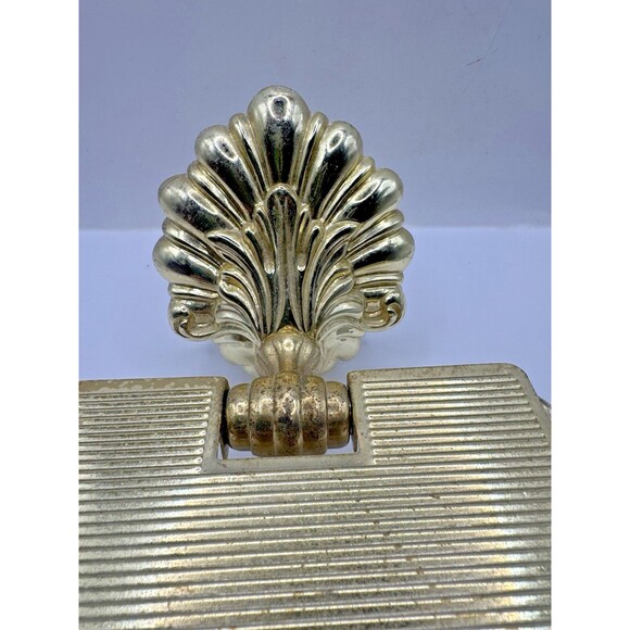 Vintage Brass Flap Lid Toilet Paper Holder Roll Dispenser Roller Bathroom - Picture 2 of 5
